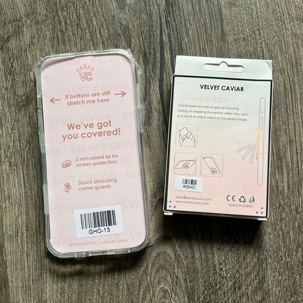 NWT Velvet Caviar Ghost iPhone 13 Case + Phone Grip & Stand